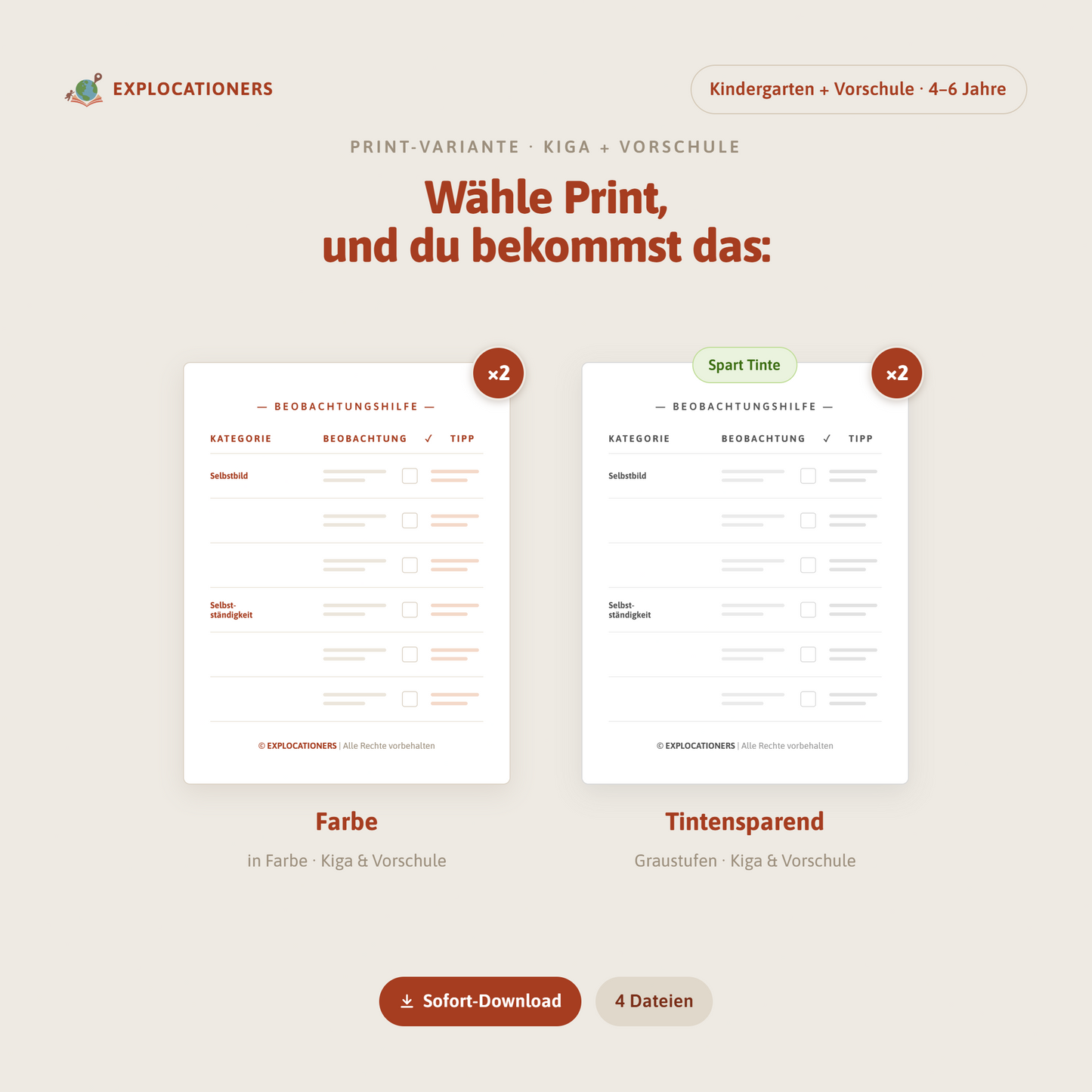 Komplettes Set Kindergarten + Vorschule