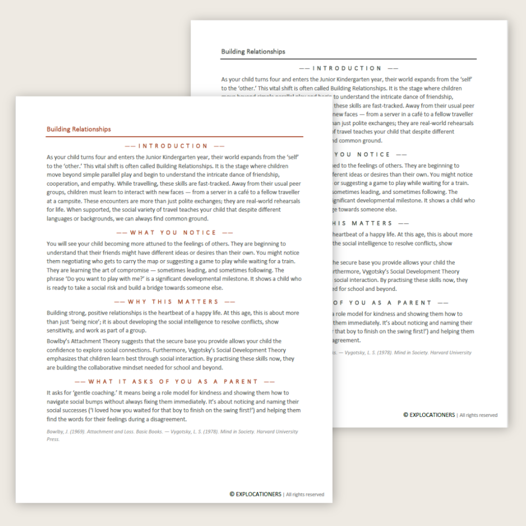 Junior Kindergarten Development Guide